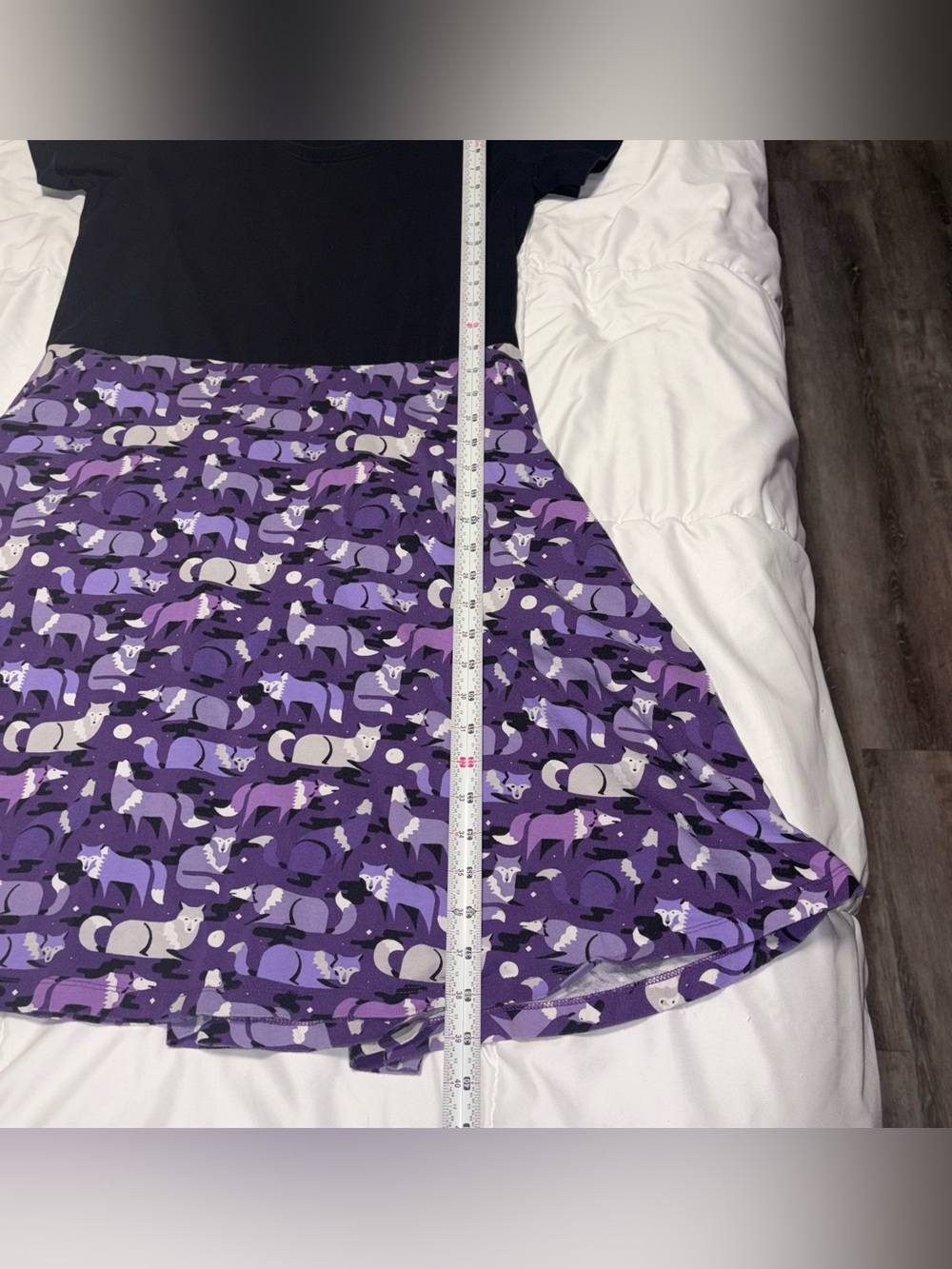 Princess Awesome Boy Wonder Women t shirt dress black purple wolves xl 16-18 - Picture 5 of 6